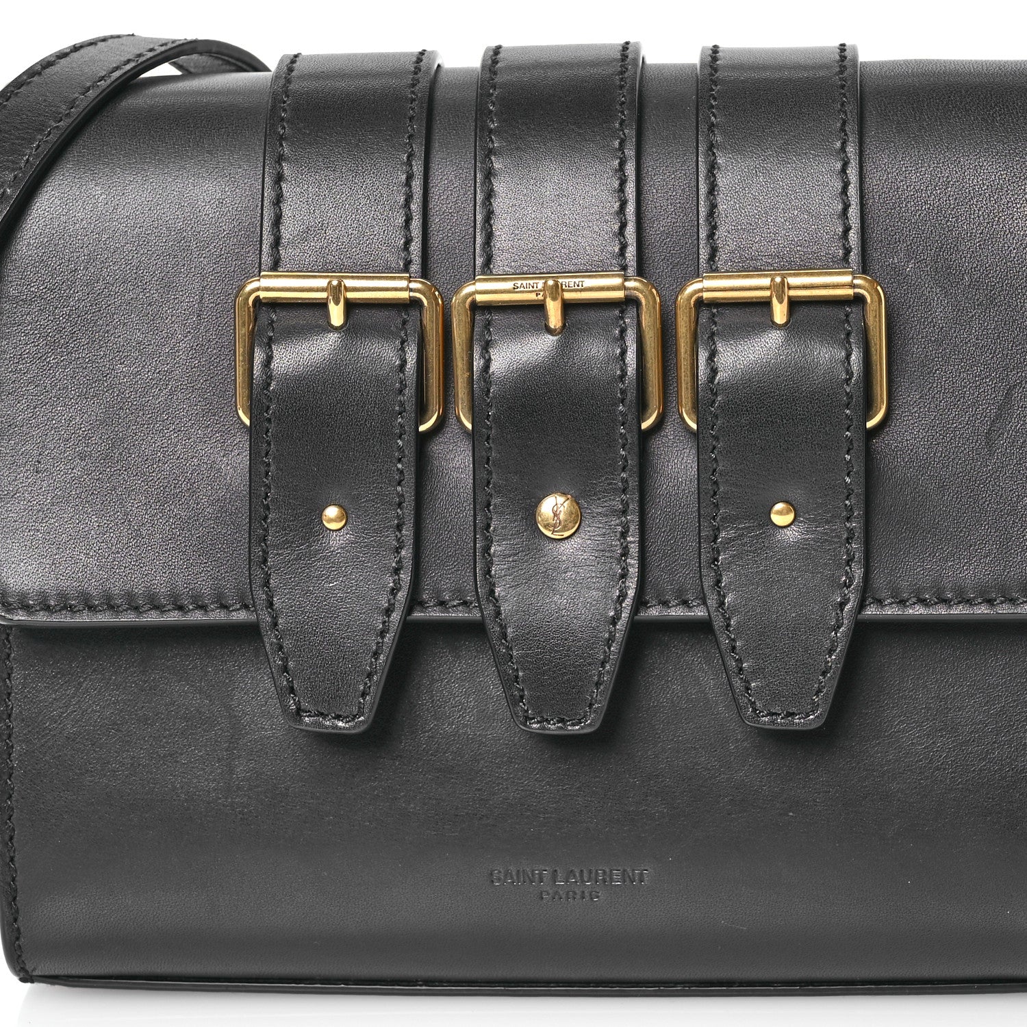 Saint Laurent Smooth Calfskin Nico Shoulder Bag Black 8 of 10