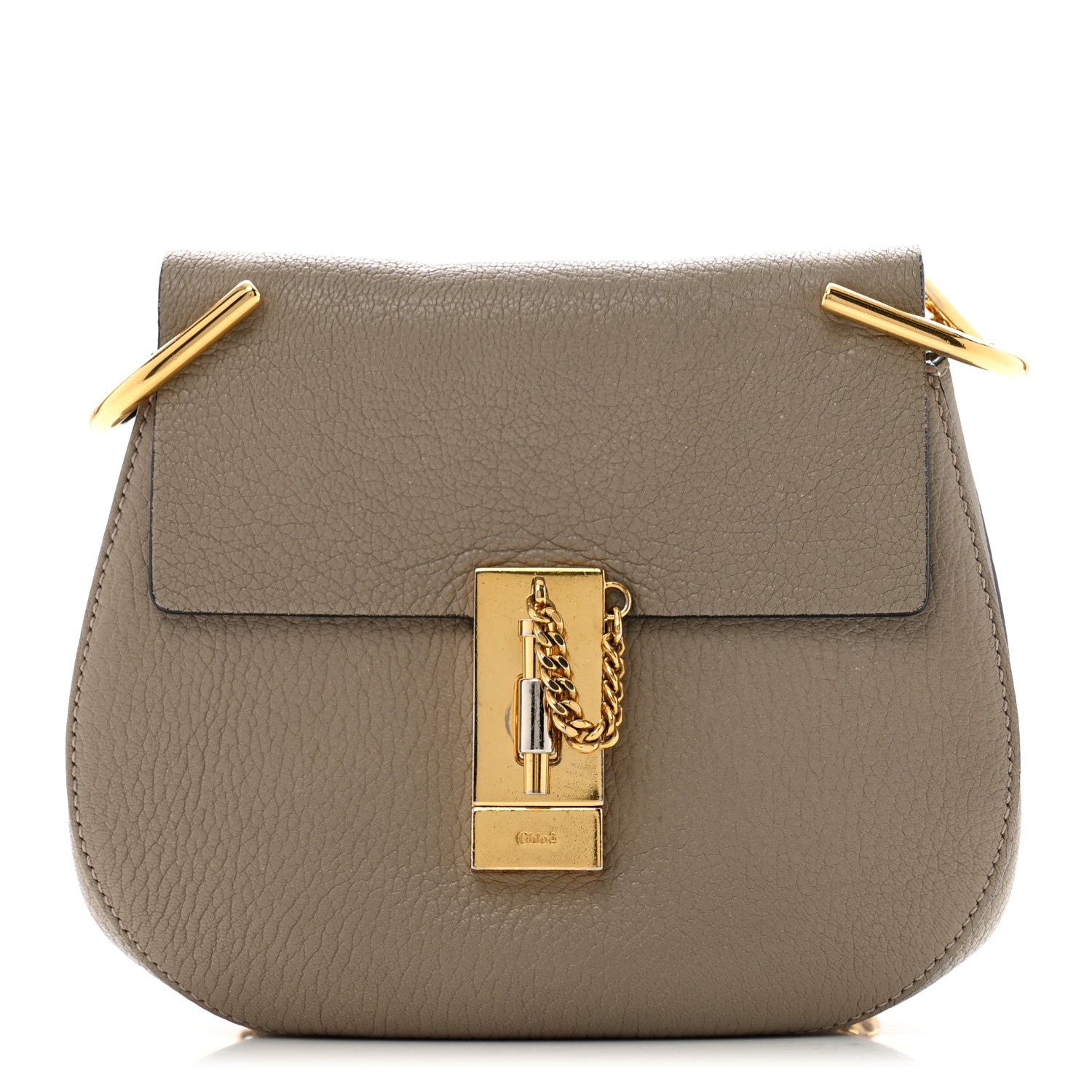 Chloe Grained Lambskin Mini Drew Shoulder Bag Motty Grey 1 of 11