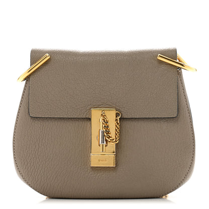 Chloe Grained Lambskin Mini Drew Shoulder Bag Motty Grey 1 of 11