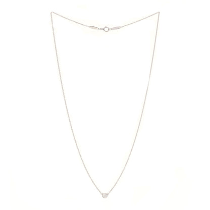 Tiffany Platinum Diamond .14ct Elsa Peretti Diamonds by the Yard Pendant Necklace 3 of 6