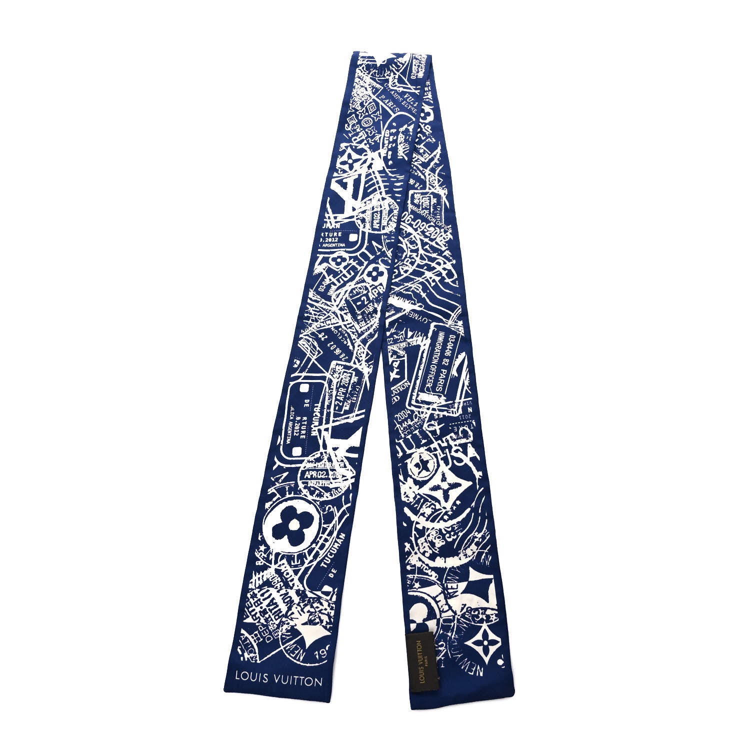 Louis Vuitton Silk Boarding Bandeau Denim 2 of 3