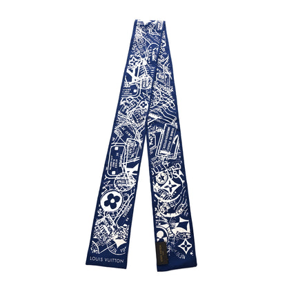 Louis Vuitton Silk Boarding Bandeau Denim 2 of 3