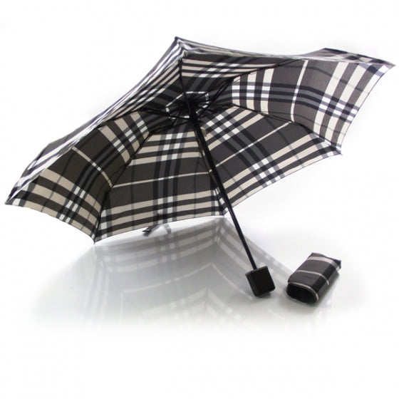 Burberry Compact Check Umbrella Grey 2 of 5