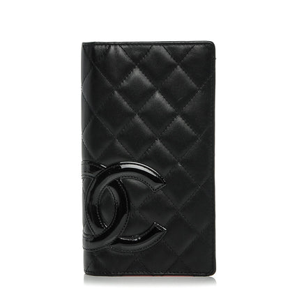 Chanel Calfskin Quilted Cambon Yen Wallet Black 1 of 8