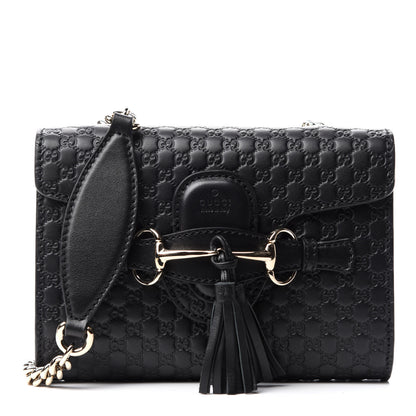 Gucci Microguccissima Mini Emily Shoulder Bag Black 1 of 10