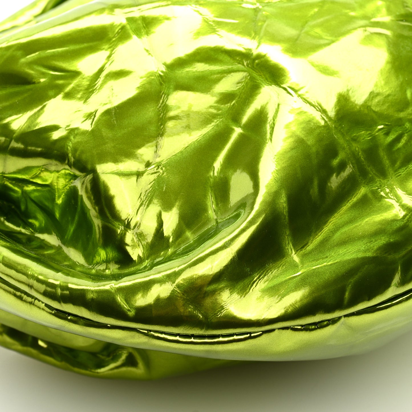 Metallic Crushed Calfskin Mini Jodie Chlorophyll