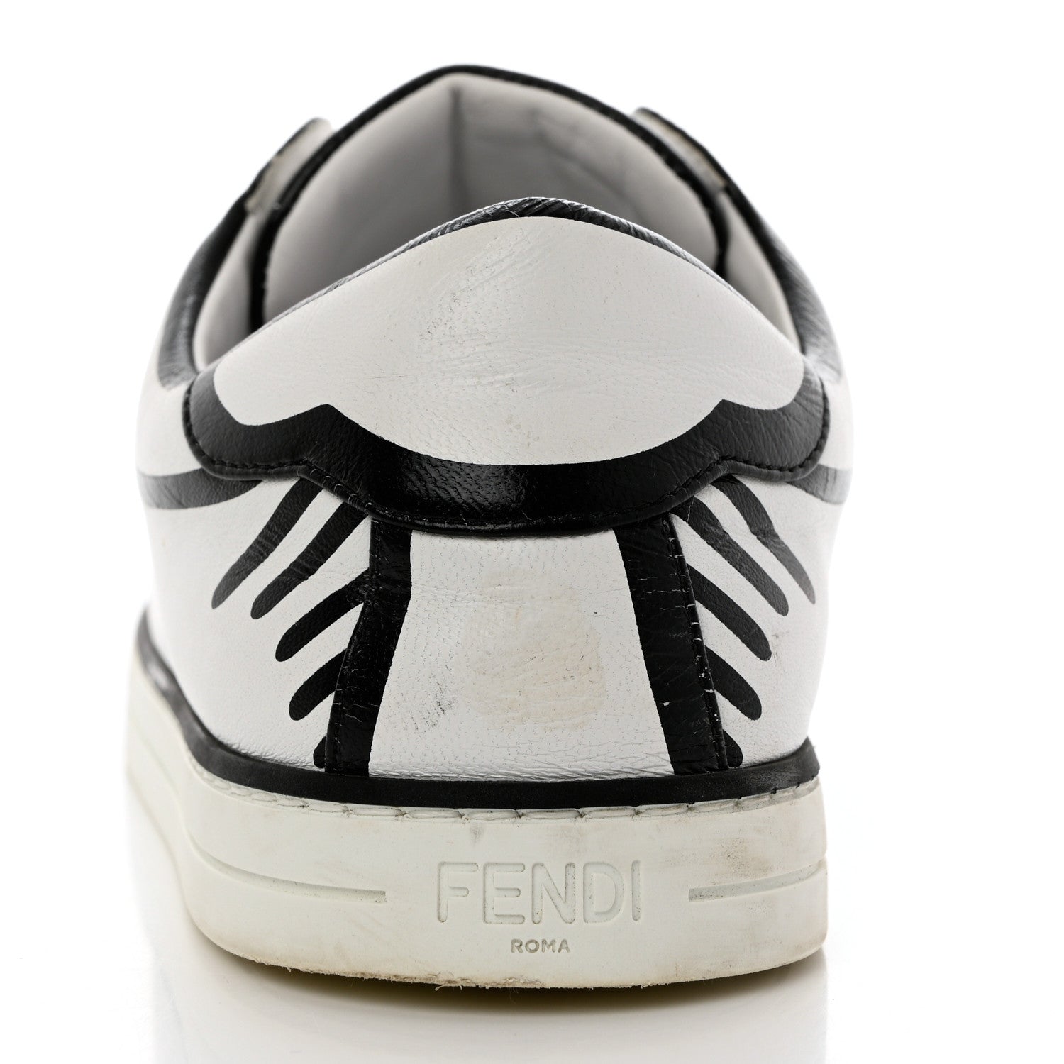 Fendi X JOSHUA VIDES Nappa Rockoclick Slip On Sneakers 37 Snow White Black 12 of 13