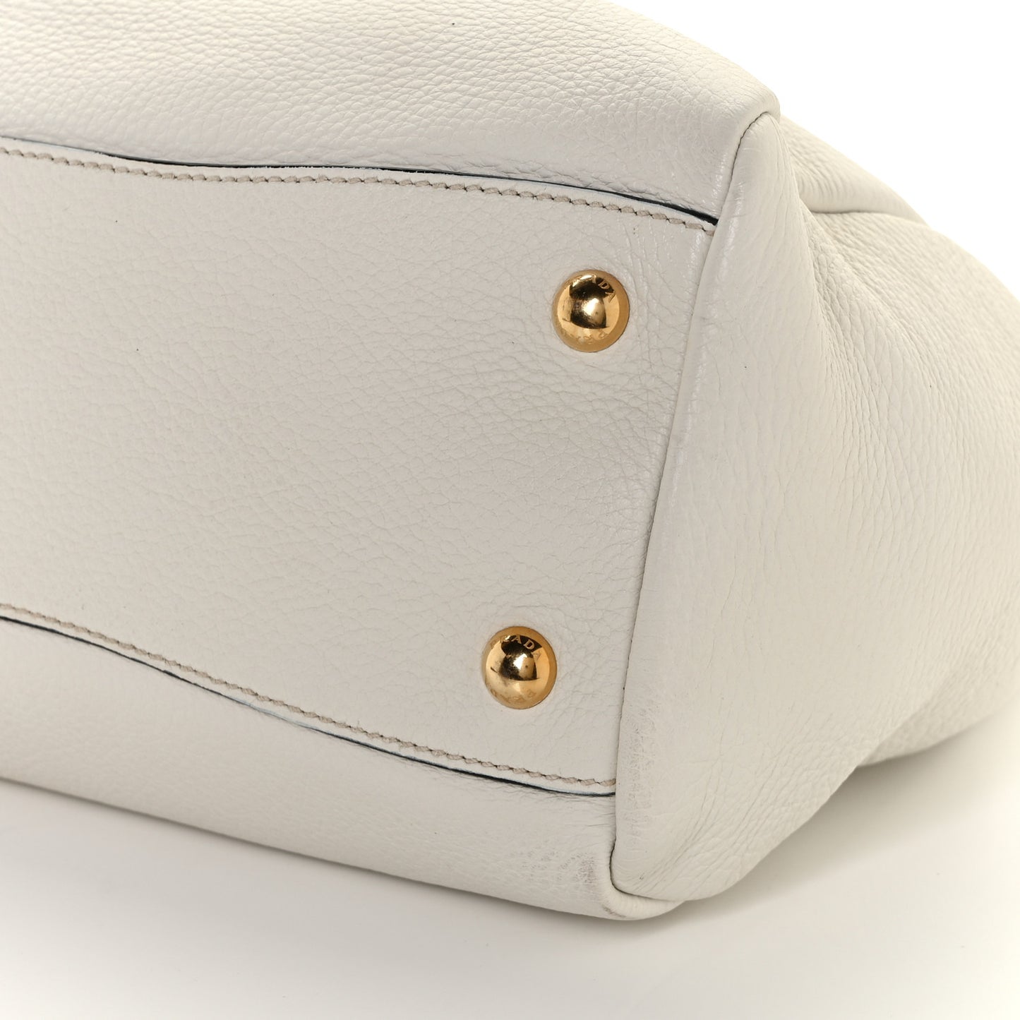 Vitello Daino Shopping Tote White