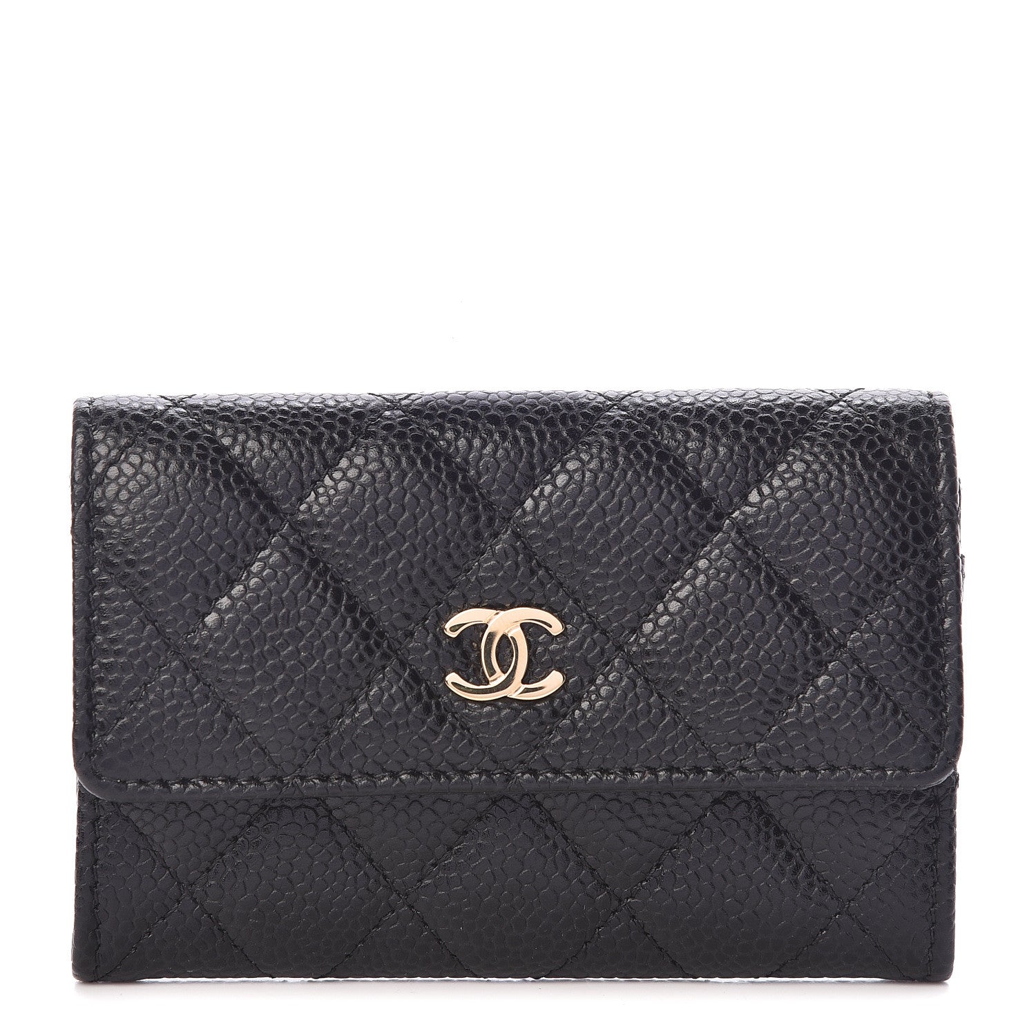 Chanel Caviar Quilted Flap Card Holder Black 1 of 9