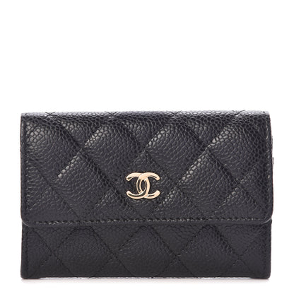Chanel Caviar Quilted Flap Card Holder Black 1 of 9