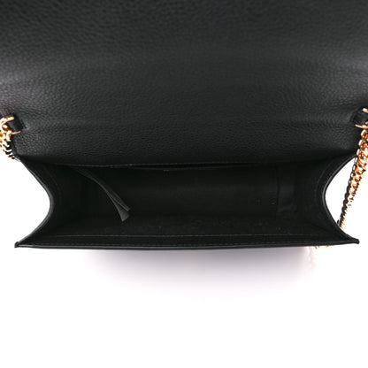 Versace Grainy Calfskin Virtus Chain Crossbody Black 5 of 12