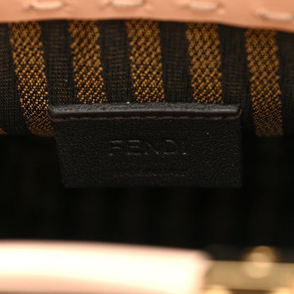 Fendi Vitello King Plexiglass Logo Embossed Mini Fendi Sunshine Shopper Tote Light Rose 6 of 10
