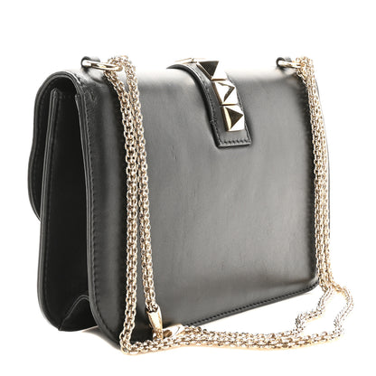 Valentino Garavani Vitello Medium Glam Lock Rockstud Flap Black 3 of 9