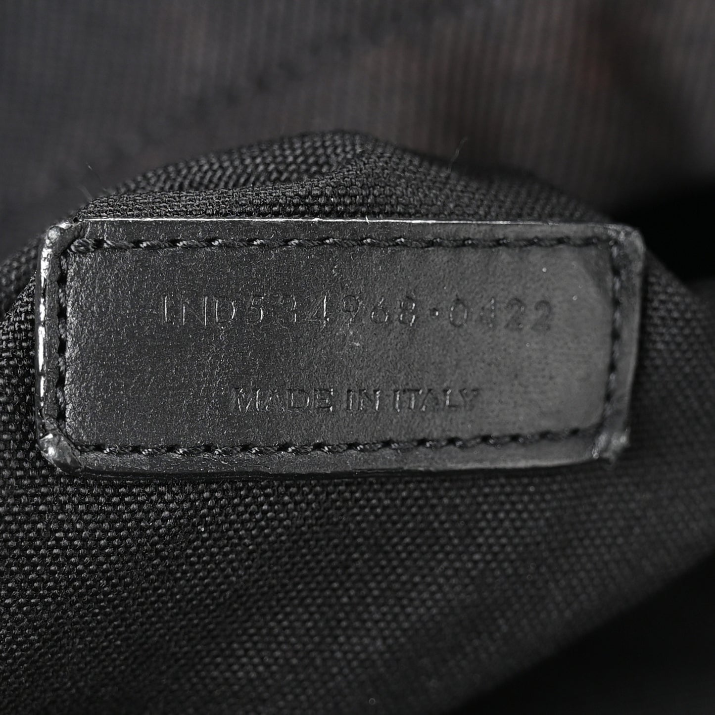 Canvas Signature Embroidered City Backpack Black