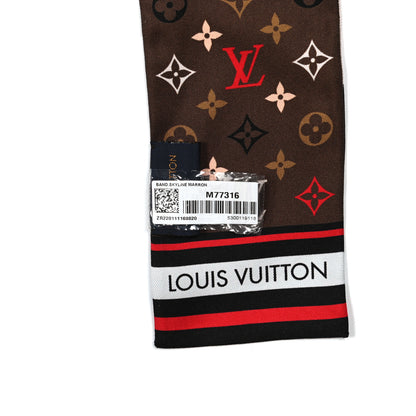 Louis Vuitton Silk Monogram Skyline Bandeau Marron 3 of 3