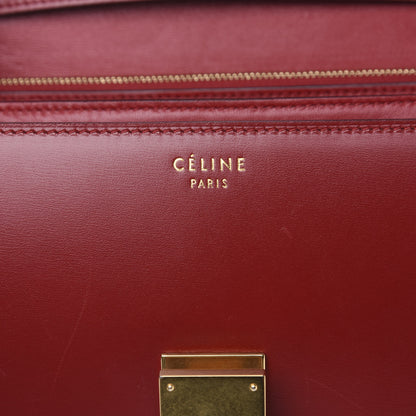 Celine Box Calfskin Medium Classic Box Flap Bag Red 6 of 12
