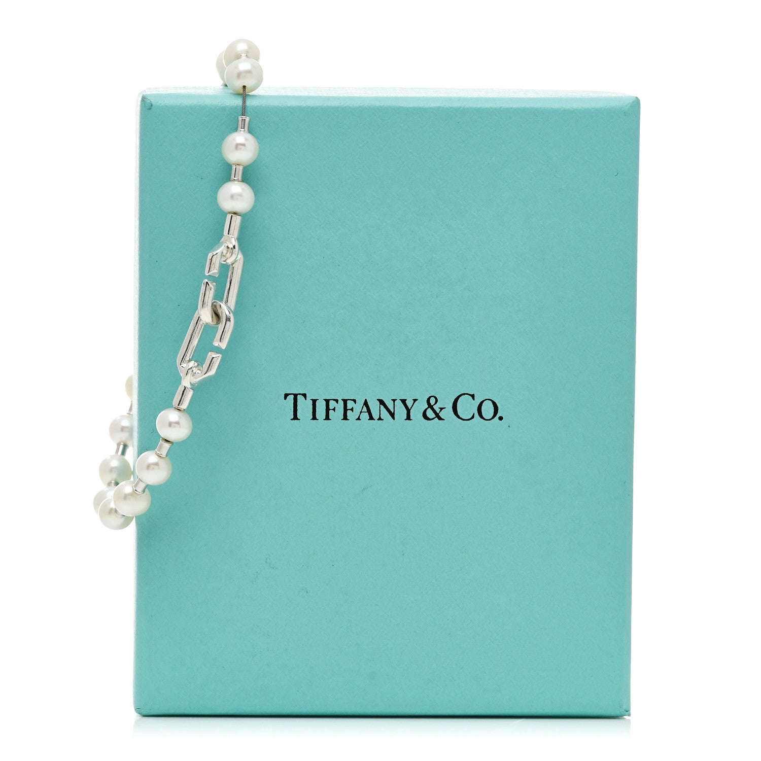 Tiffany Sterling Silver Pearl 5-6mm HardWear Bracelet 4 of 4