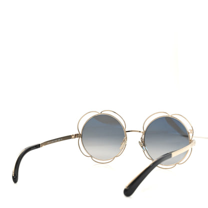 Chanel Metal Round Camellia Sunglasses 71573 Gold 4 of 7