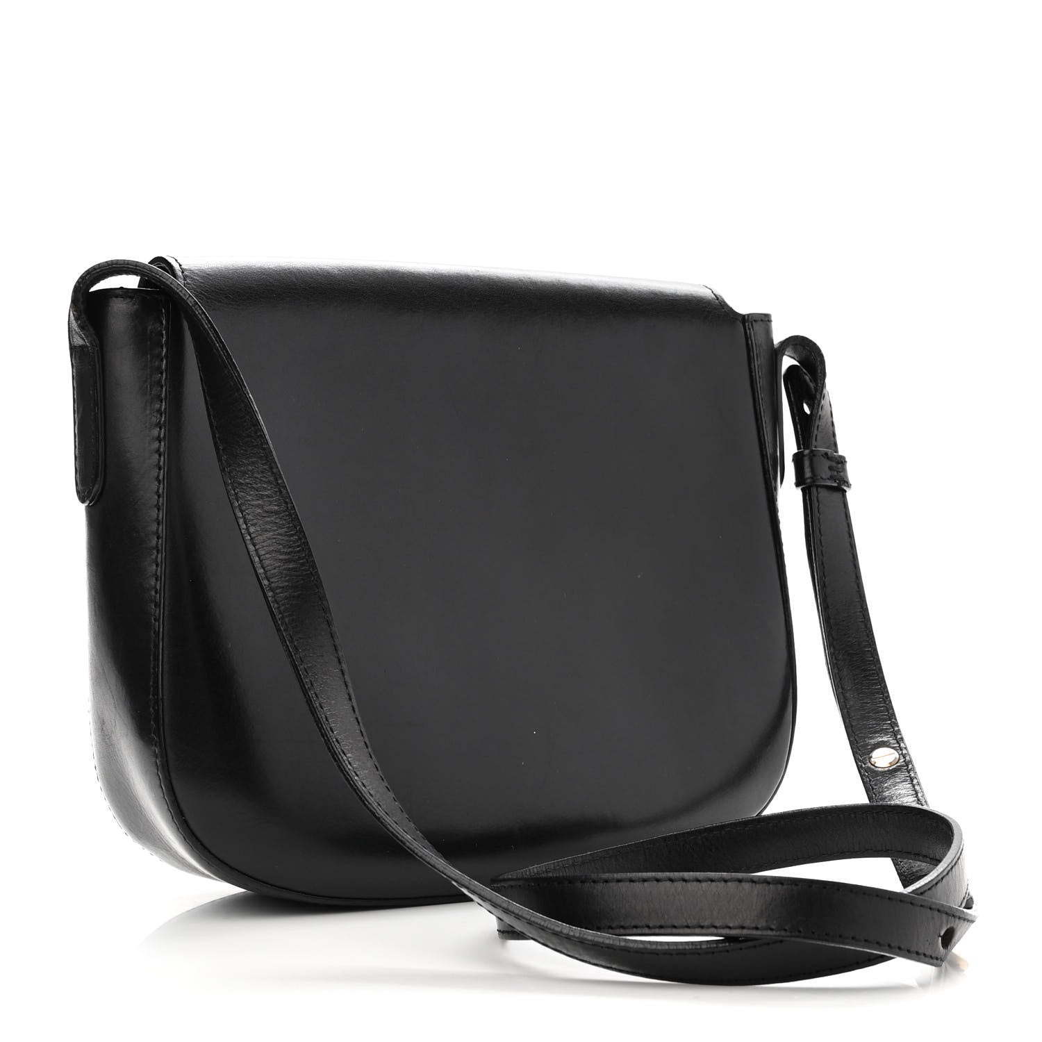 Mansur Gavriel Calfskin Flap Crossbody Bag Black 2 of 13