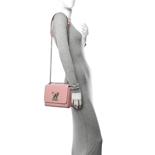 Epi Twist Shoulder Bag MM Rose Ballerine