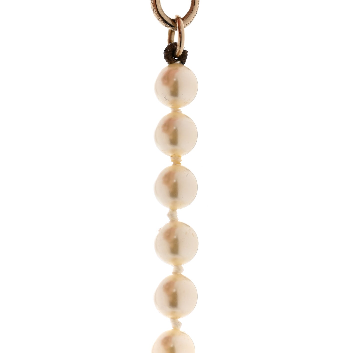 Pearl CC 100th Anniversary Necklace Light Gold