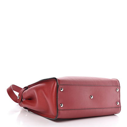 Fendi Vitello Seta Shiny Nappa Medium Peekaboo Iconic Satchel Ribes Azzurro Polvere 5 of 13
