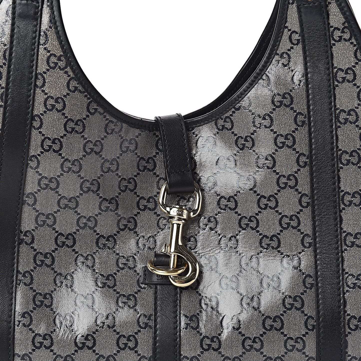 Crystal Monogram Medium Joy Shoulder Bag Black