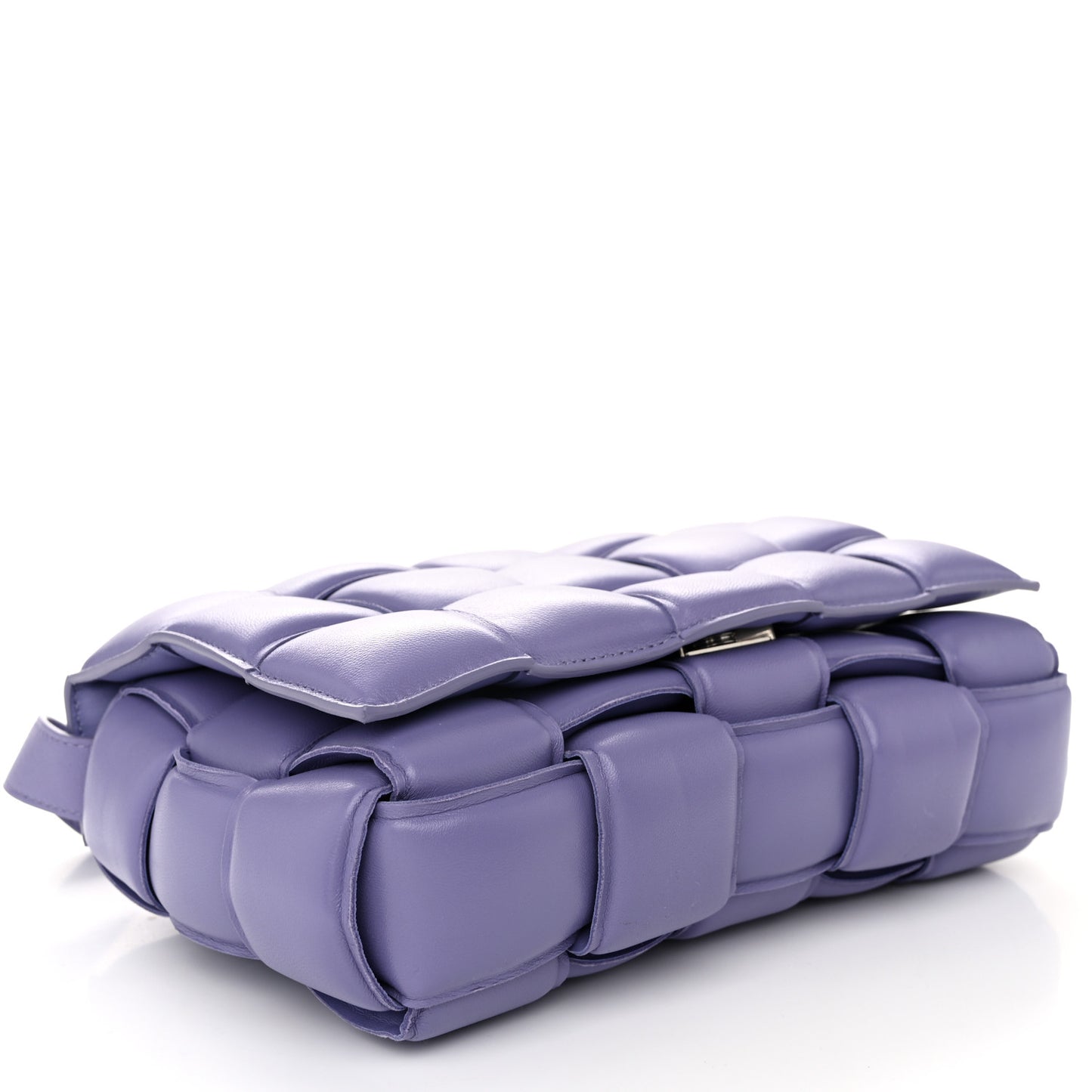 Nappa Maxi Intreccio Padded Cassette Crossbody Bag Lavender