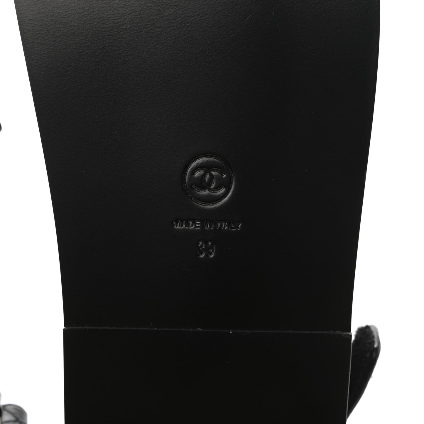 Grained Calfskin Velcro Dad Sandals 39 Black