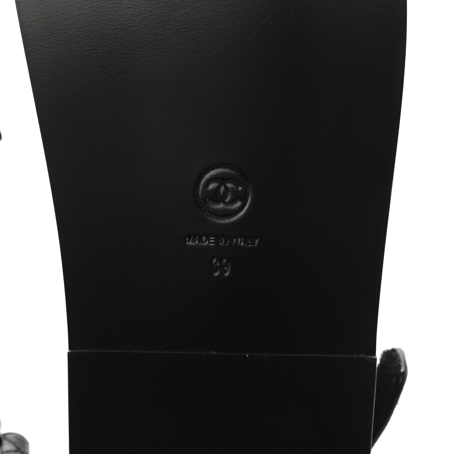 Chanel Grained Calfskin Velcro Dad Sandals 39 Black 6 of 8