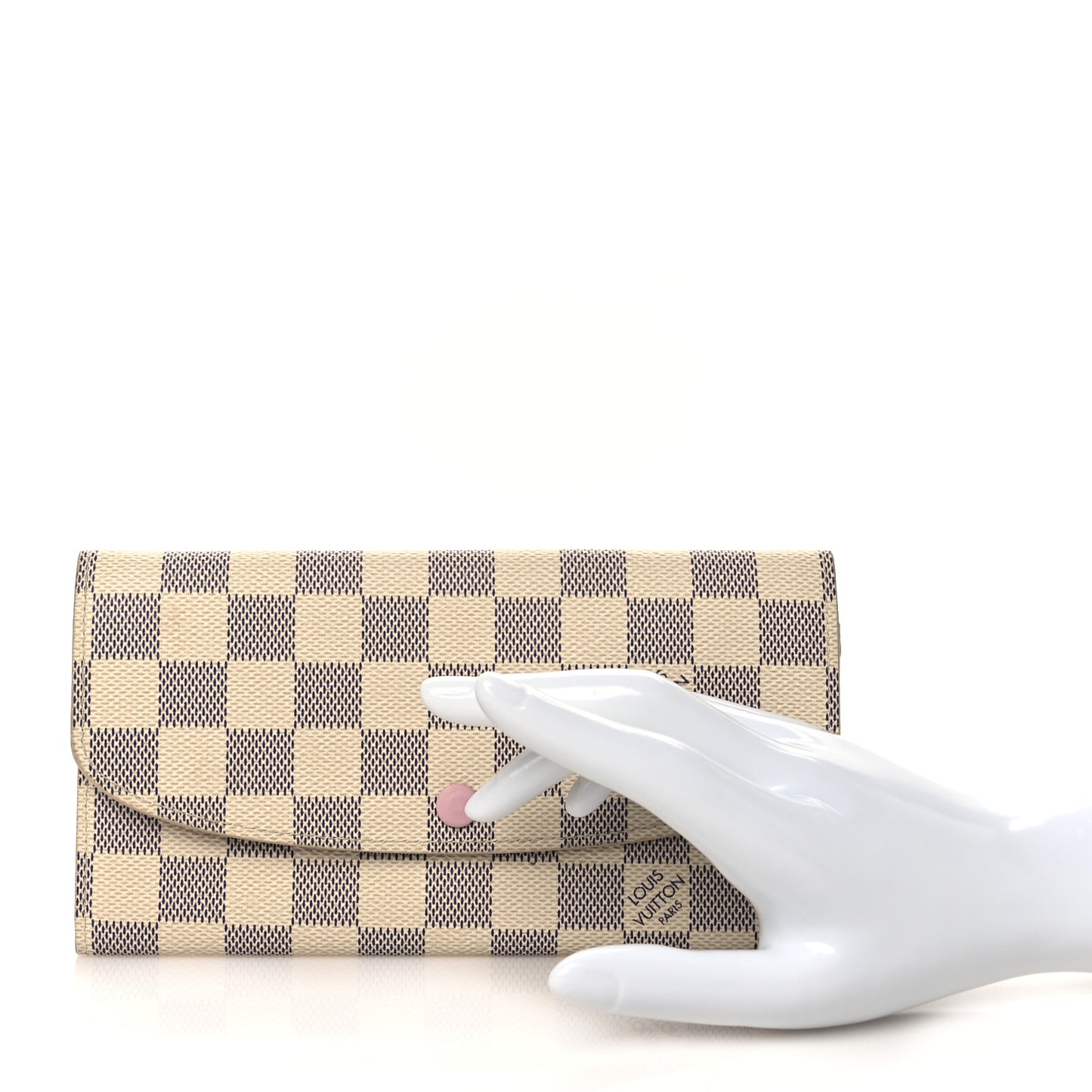 Damier Azur Emilie Wallet Rose Ballerine
