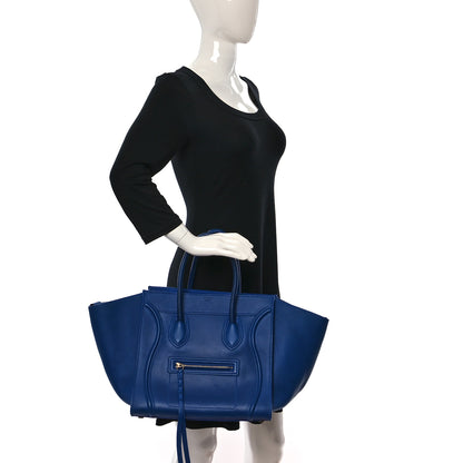 Celine Supple Calfskin Medium Phantom Luggage Royal Blue 2 of 9