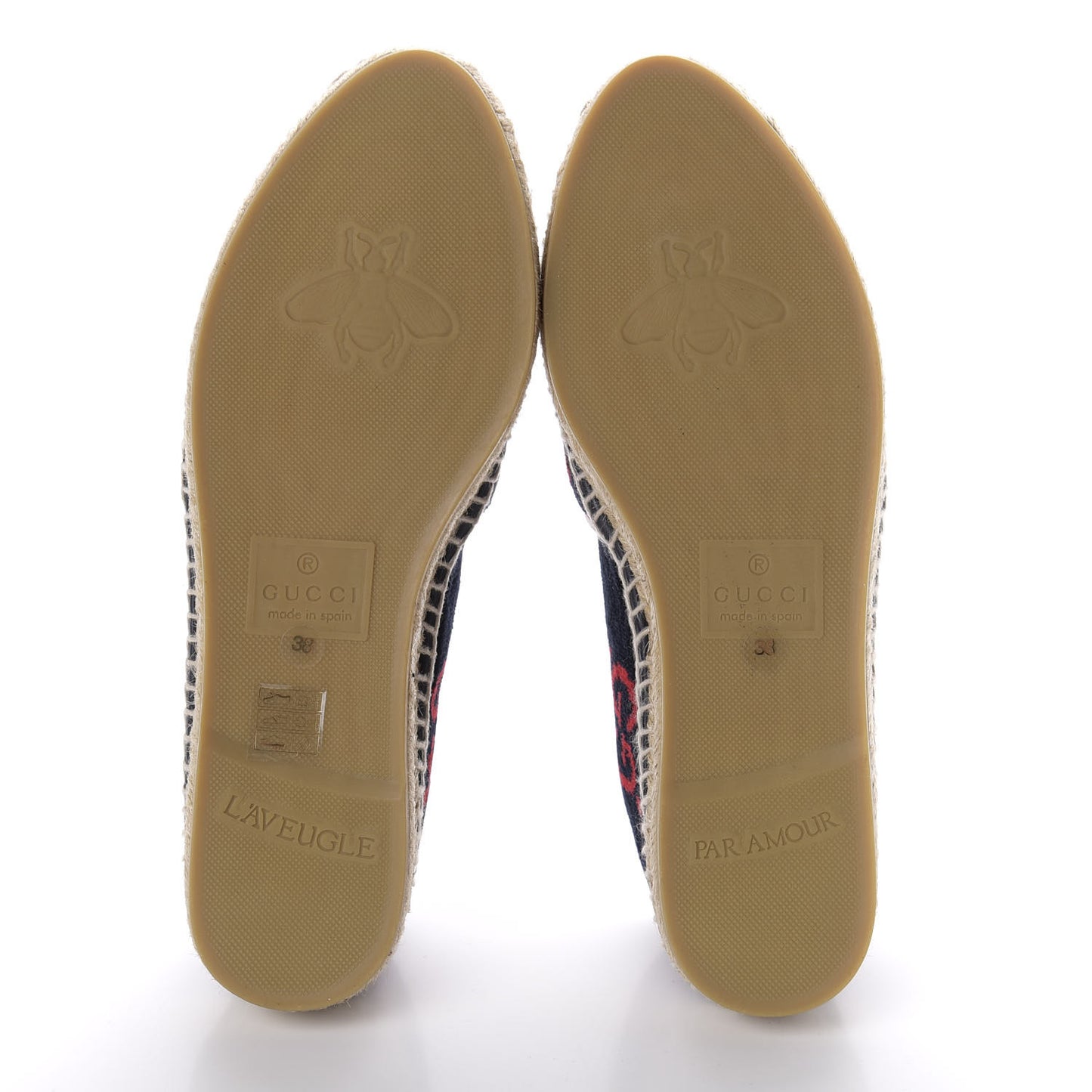 Terry Cloth GG Monogram Espadrilles 38 Blue Red