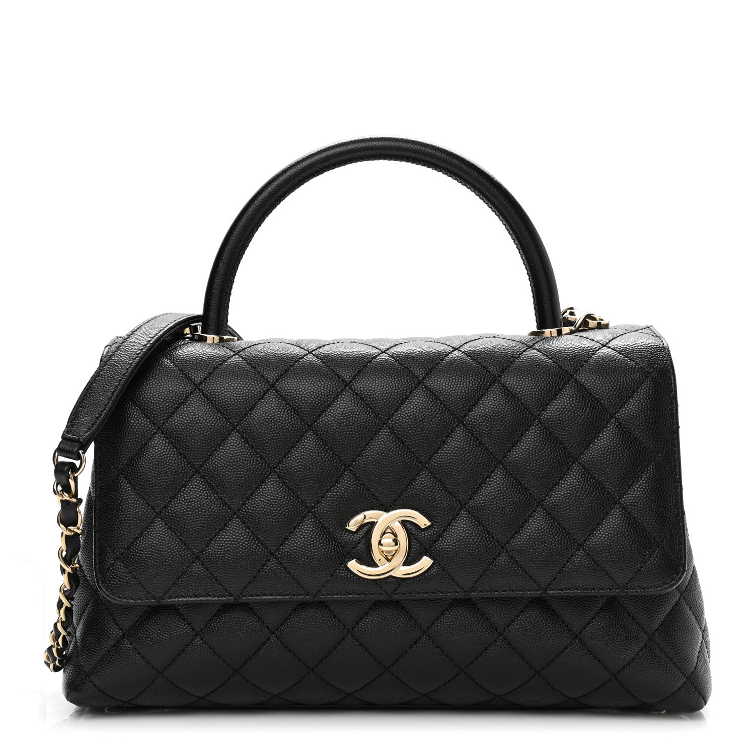 Chanel Caviar Quilted Small Coco Handle Flap Black 1 of 13