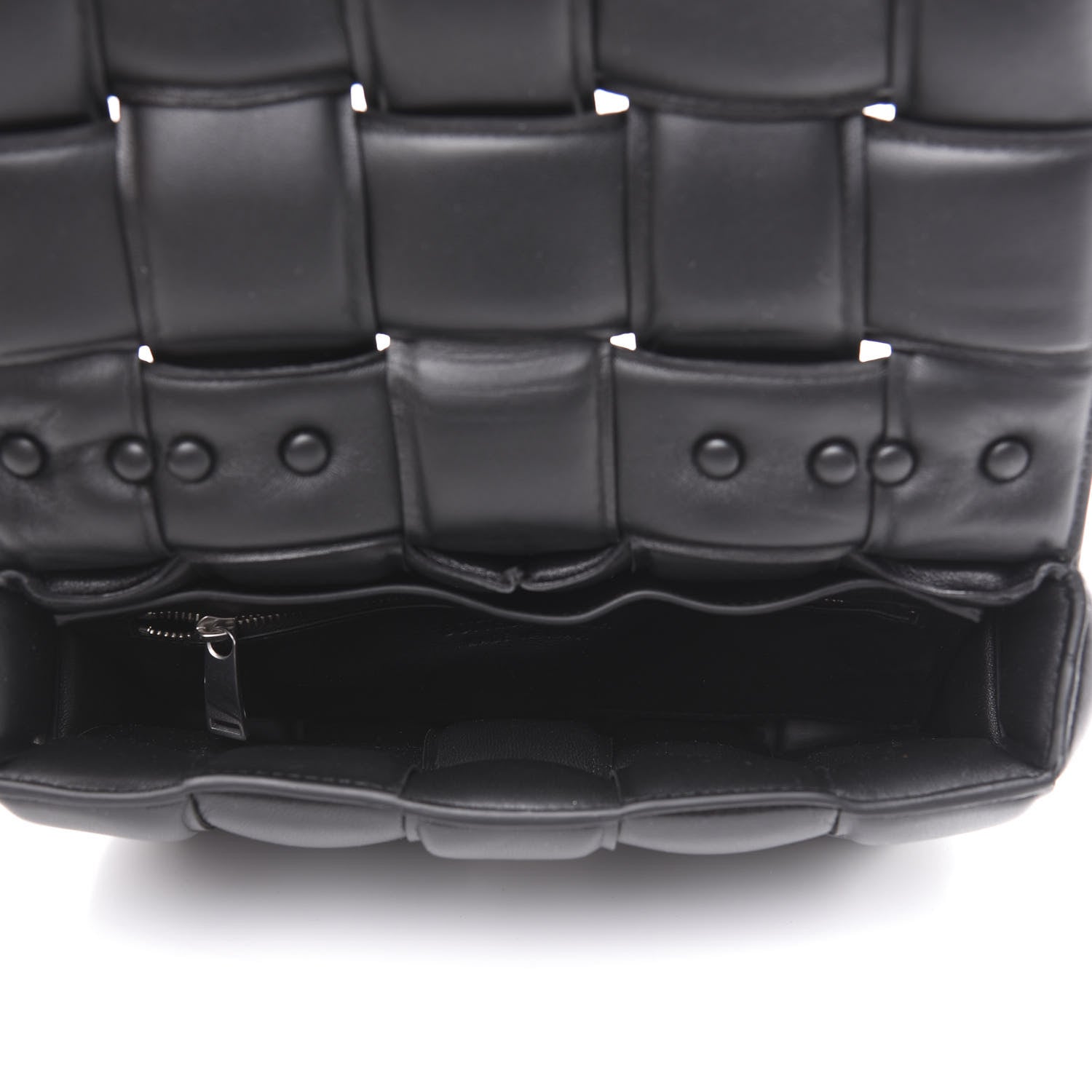 Bottega Veneta Lambskin Maxi Intreccio Padded Chain Cassette Crossbody Bag Black 4 of 7