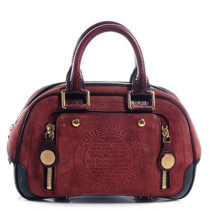 Louis Vuitton Suede Stamped Havane Bowler PM Brun 1 of 7
