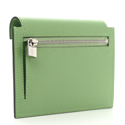 Hermes Epsom Kelly Pocket Compact Wallet Vert Criquet 3 of 8