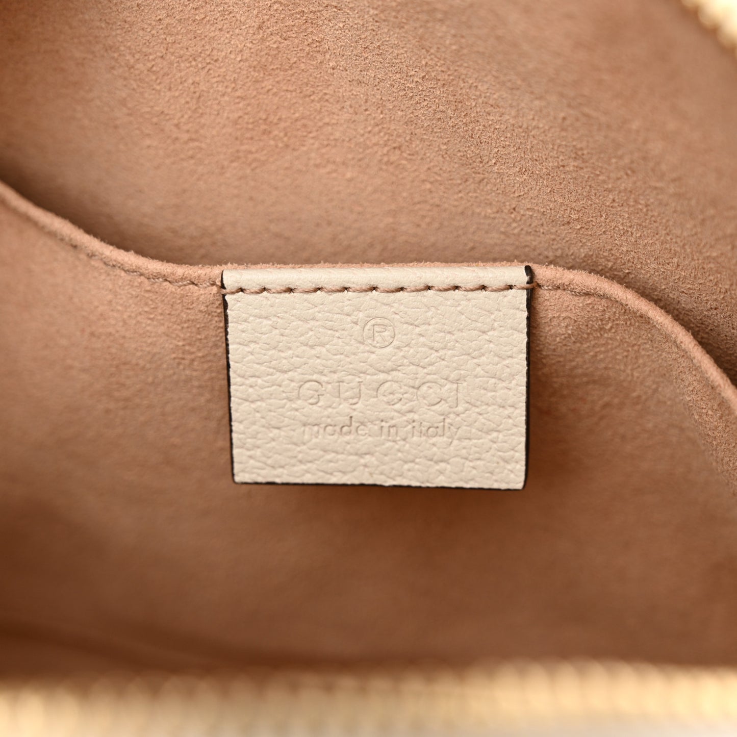 Textured Dollar Calfskin Web Small Ophidia Dome Shoulder Bag Mystic White