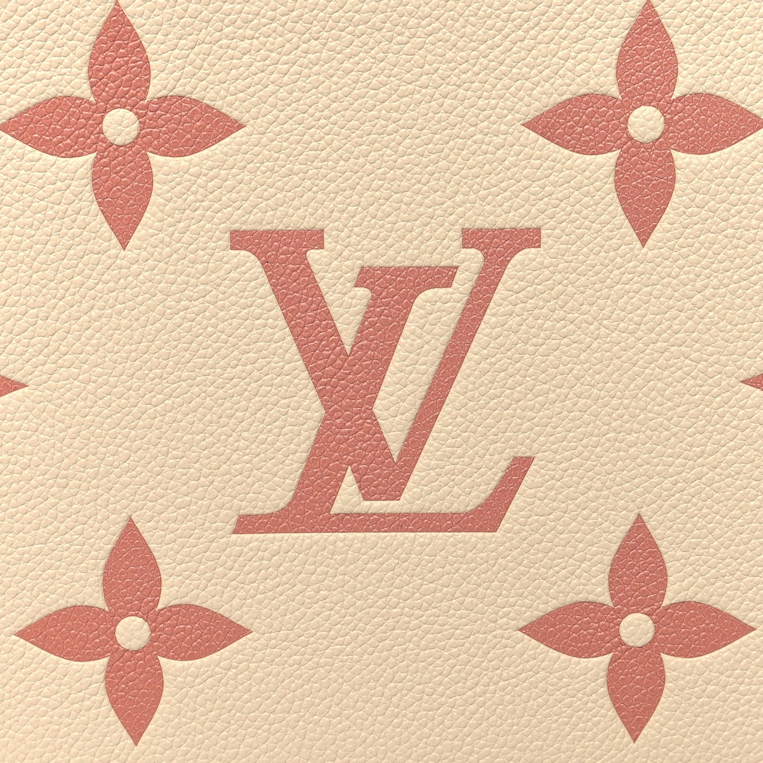 Louis Vuitton Empreinte Monogram Giant Neverfull MM Pochette Creme Rose Trianon 7 of 10