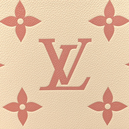 Louis Vuitton Empreinte Monogram Giant Neverfull MM Pochette Creme Rose Trianon 7 of 10
