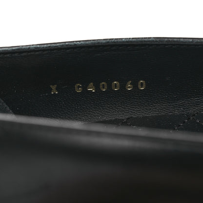 Chanel Lambskin Patent Cap Toe CC Pumps 37 Black 9 of 13