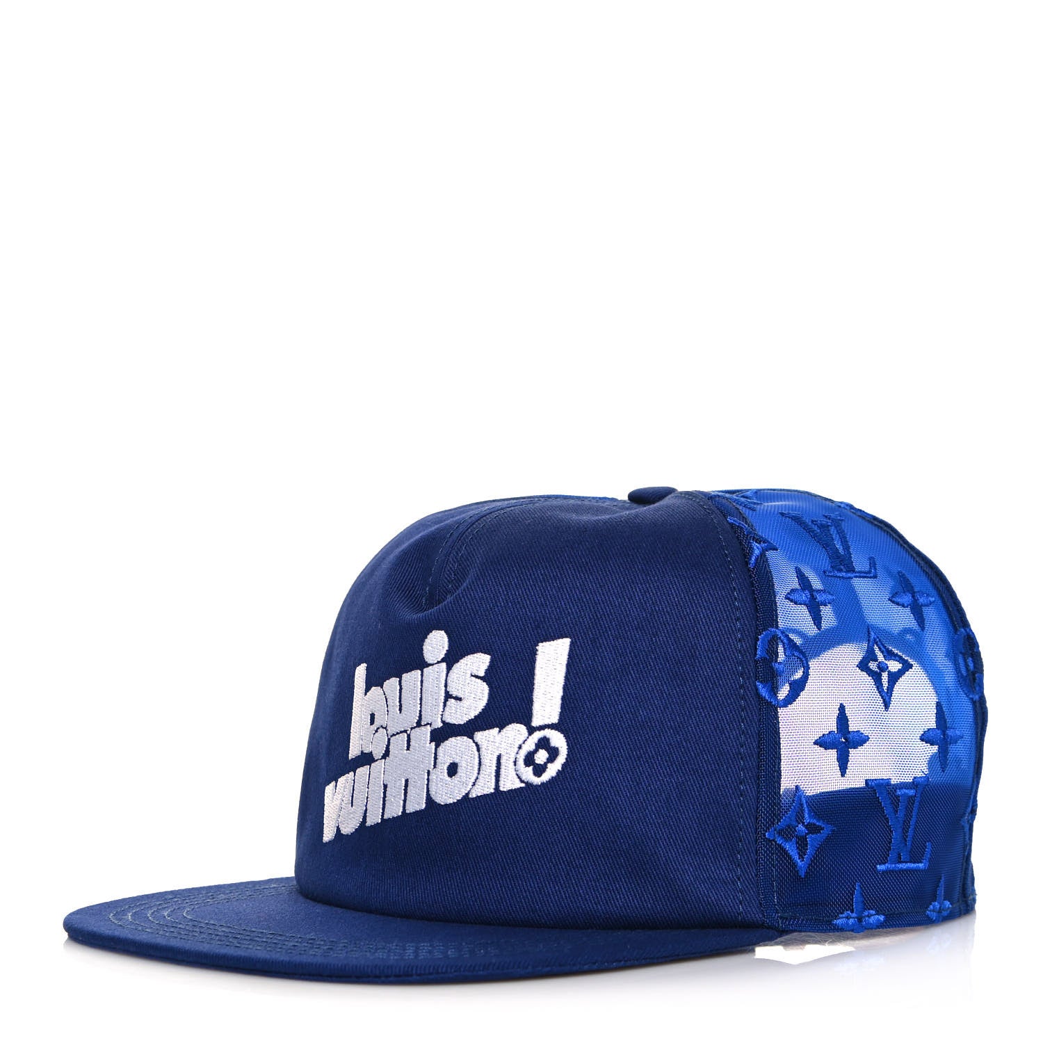 Louis Vuitton Mesh Embroidered Everyday LV Cap 58 Blue 1 of 8