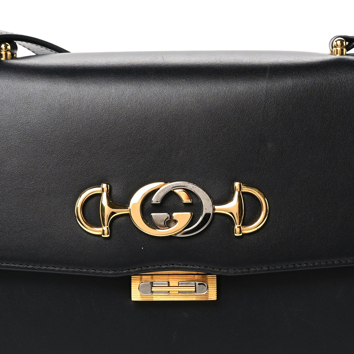 Smooth Calfskin Small Zumi Shoulder Bag Black
