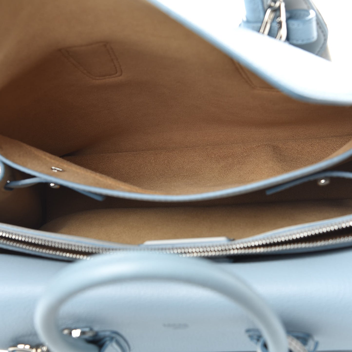 Grained Calfskin Medium Milla Tote Sky Blue