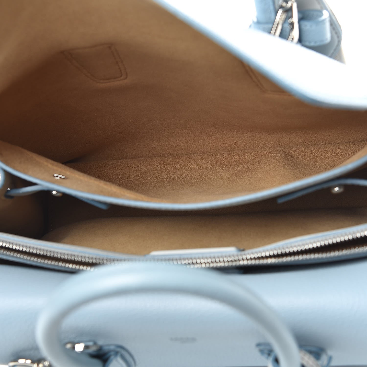 MCM Grained Calfskin Medium Milla Tote Sky Blue 5 of 12