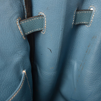 Hermes Epsom Birkin 35 Blue Jean 10 of 43