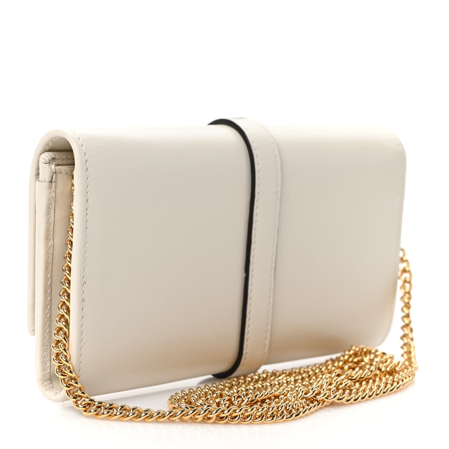 Calfskin Jackie 1961 Chain Wallet Mystic White