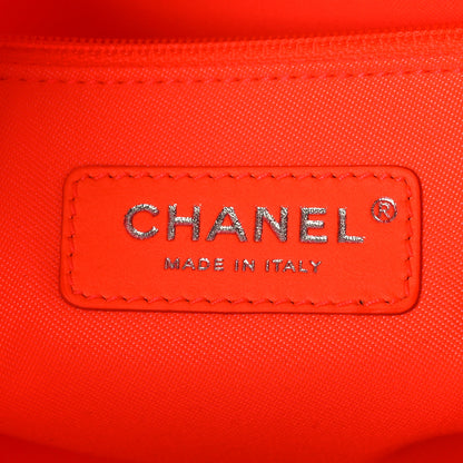 Chanel Mixed Fibers Small Deauville Tote Pink Orange 6 of 9