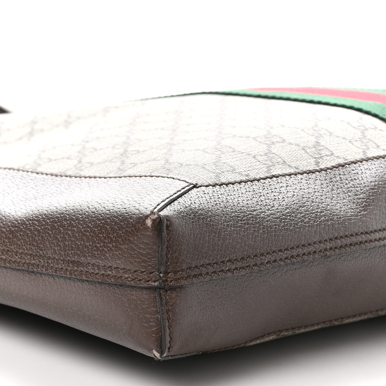 Gucci GG Supreme Monogram Web Large Ophidia Vertical Shopping Tote Brown 10 of 11