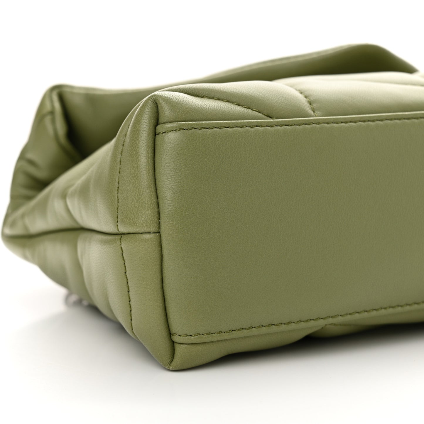 Lambskin Quilted Toy Loulou Puffer Monogram Chain Satchel Light Pistache